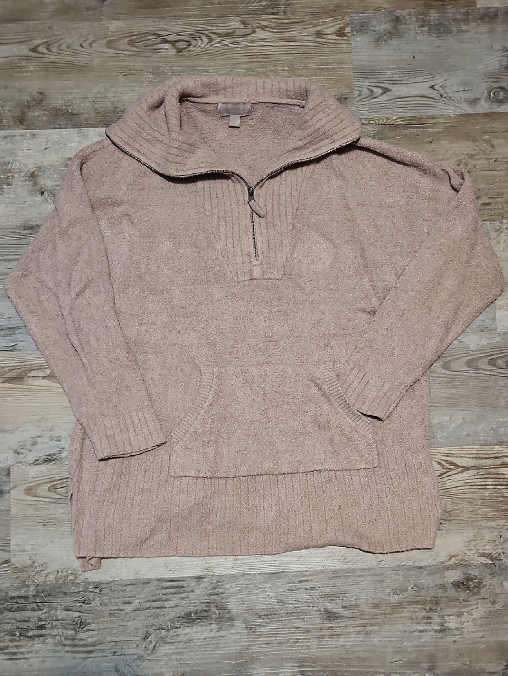 Barefoot Dreams Cozychic Pullover Sweater in Dusty Rose XL